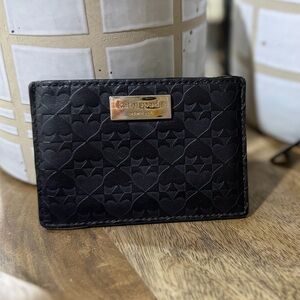 Kate Spade Black Embossed Card Wallet